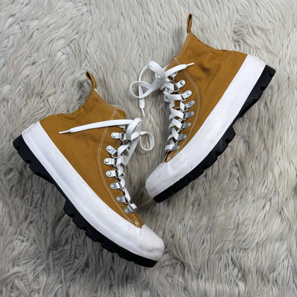 Converse Women's 9 Mustard Chuck Lugged Platform Sneakers Cool Girl Dopamine